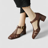 Scarlett – Ortopéd T-strap Blokk sarkú