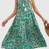 Brigitta™ | Bohém Batik Mintás Maxi Ruha
